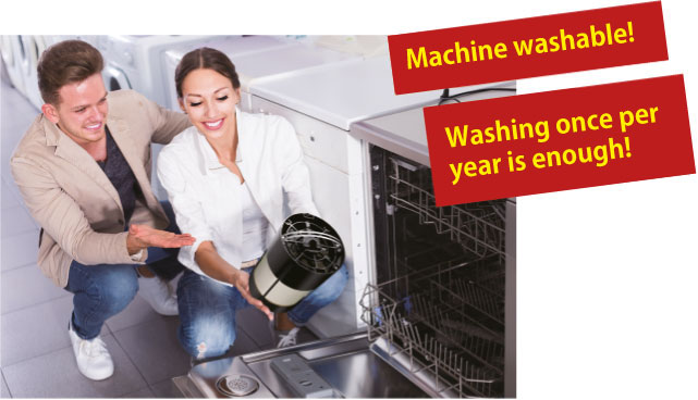 The 'Seseragi®' is machine washable.
