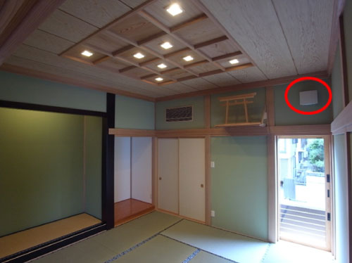 せせらぎ付きの和室