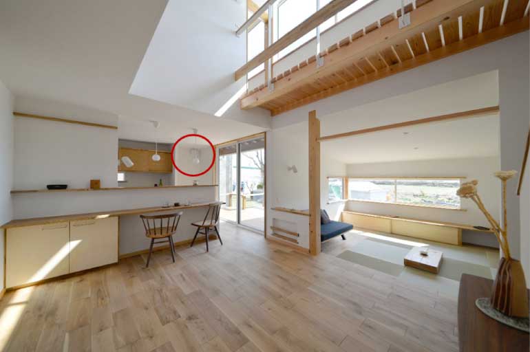 広いせせらぎ付きのDK